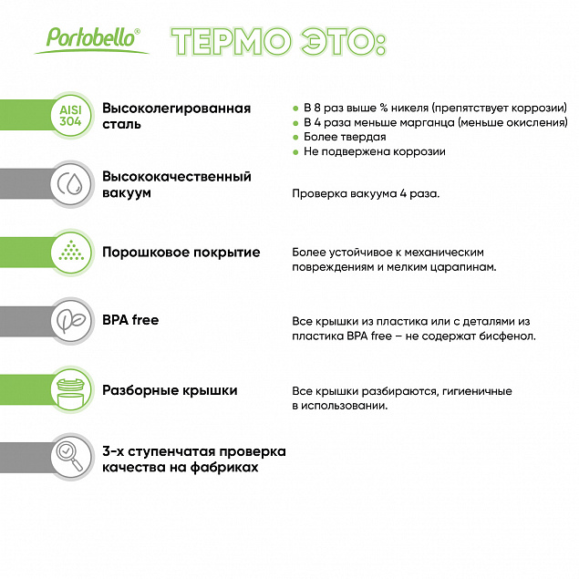 Термобутылка вакуумная герметичная Portobello, Fresco Neo, 500 ml, белая с логотипом в Костроме заказать по выгодной цене в кибермаркете AvroraStore